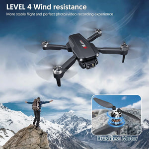 H16 4K Camera Drone for Adults, Foldable Design with Brushless Motor and Optical Flow Positioning, Includes 2 Batteries and Carrying Case