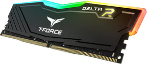 T-Force Delta RGB DDR4 64GB (2X32Gb) 3600Mhz (PC4-28800) CL18 台式机游戏内存模块 Ram 黑色 - TF3D464G3600HC18JDC01