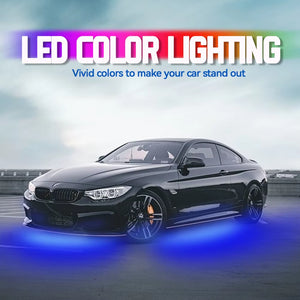 Car Underbody Light Decorative Lamp Neon LED RGB Car Underglow Bottom Light Remote/App Control Flexible Waterproof LED Strip