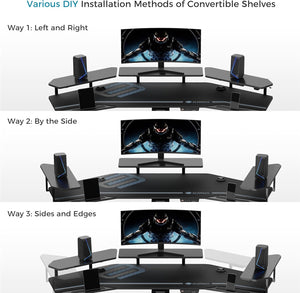 Gaming Desk, Standing Desk Keyboard Tray, 72