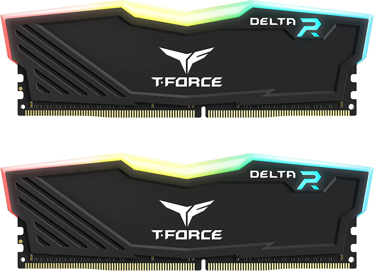 T-Force Delta RGB DDR4 64GB (2X32Gb) 3600Mhz (PC4-28800) CL18 台式机游戏内存模块 Ram 黑色 - TF3D464G3600HC18JDC01