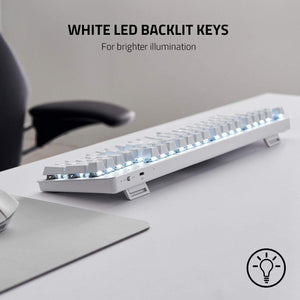 Pro Type: Wireless Mechanical Productivity Keyboard Orange Mechanical Switches - Fully Programmable Keys - Bluetooth and Wireless Connectivity - Durable for up to 80 Million Keystrokes