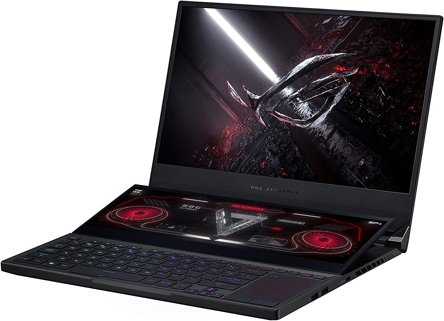 ROG Zephyrus Duo SE 15 游戏笔记本电脑，15.6 英寸 300Hz IPS 型 FHD 显示屏，NVIDIA Geforce RTX 3060，AMD Ryzen 9 5980HX，16GB DDR4，1TB Pcie SSD，单键 RGB 键盘，Windows 10 家庭版，GX551QM-ES96