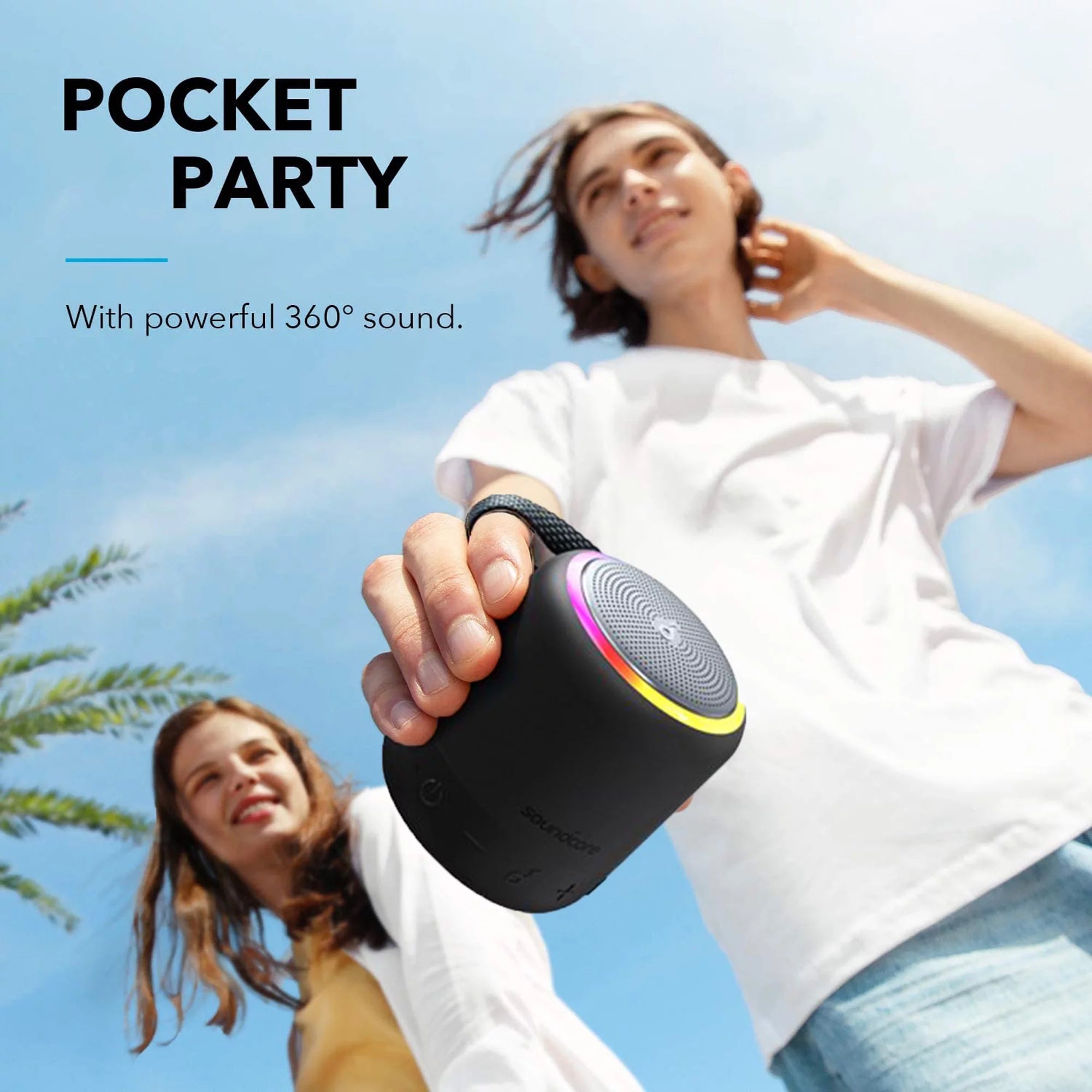 Mini 3 Pro Portable Speaker with 15-Hour Playtime and IPX7 Waterproof Rating