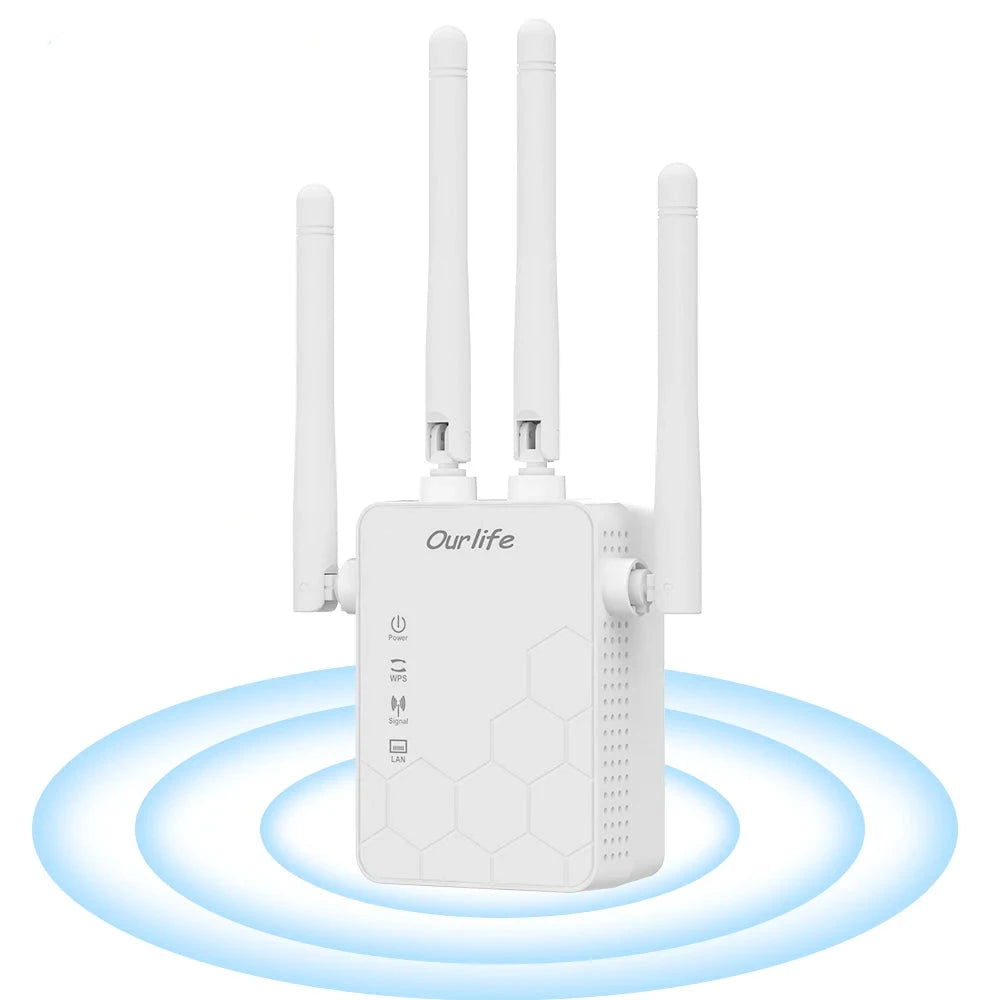 1200Mbps Dual-Band WiFi Repeater | 5G & 2.4G Signal Extender