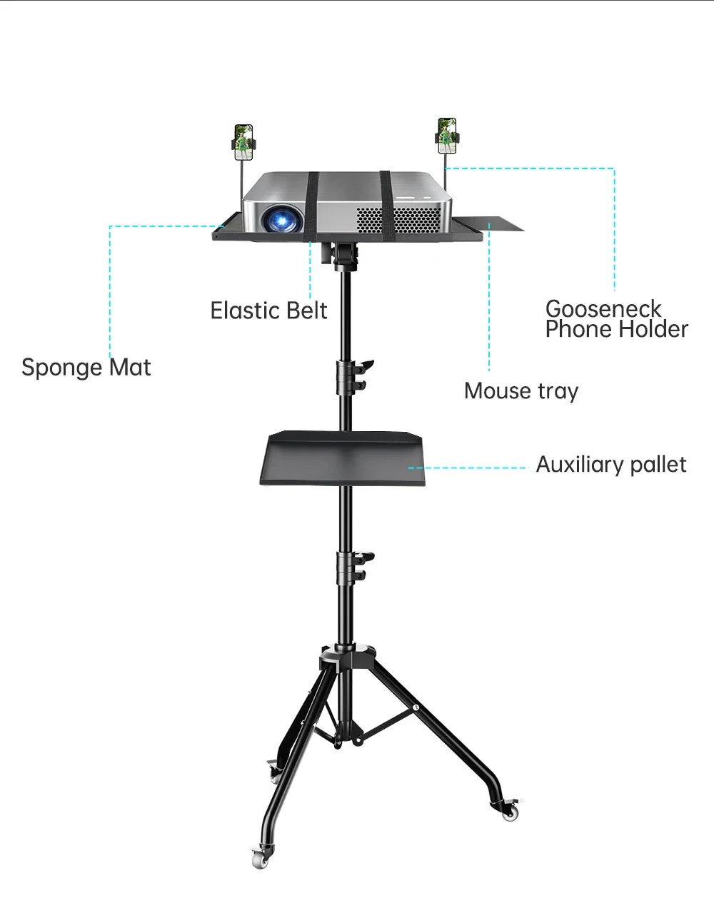 Adjustable 145cm Projector & Laptop Stand