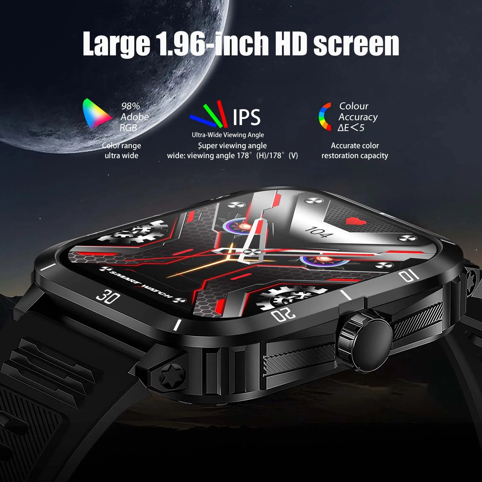 EIGIIS Military Smart Watch with Bluetooth