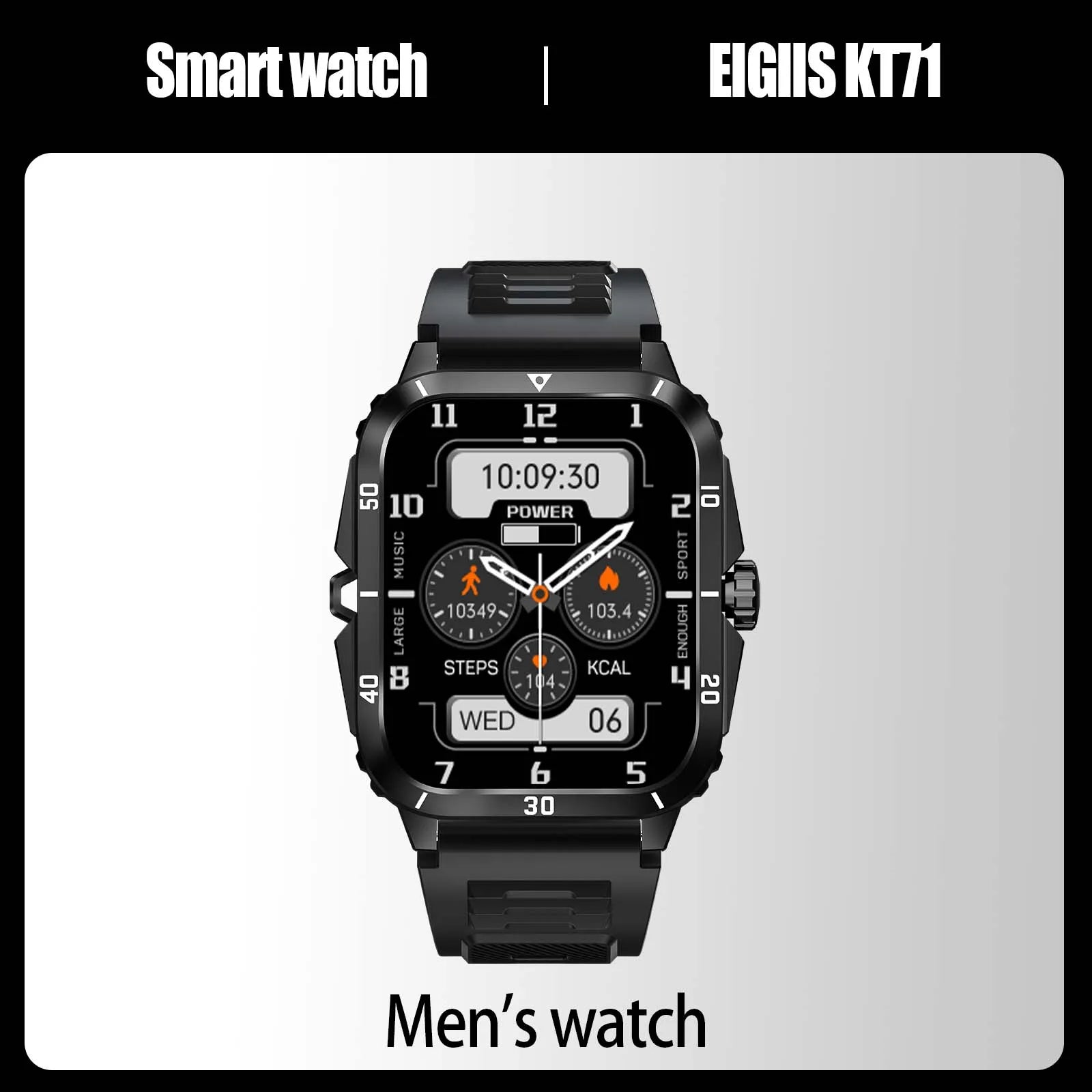 EIGIIS Military Smart Watch with Bluetooth