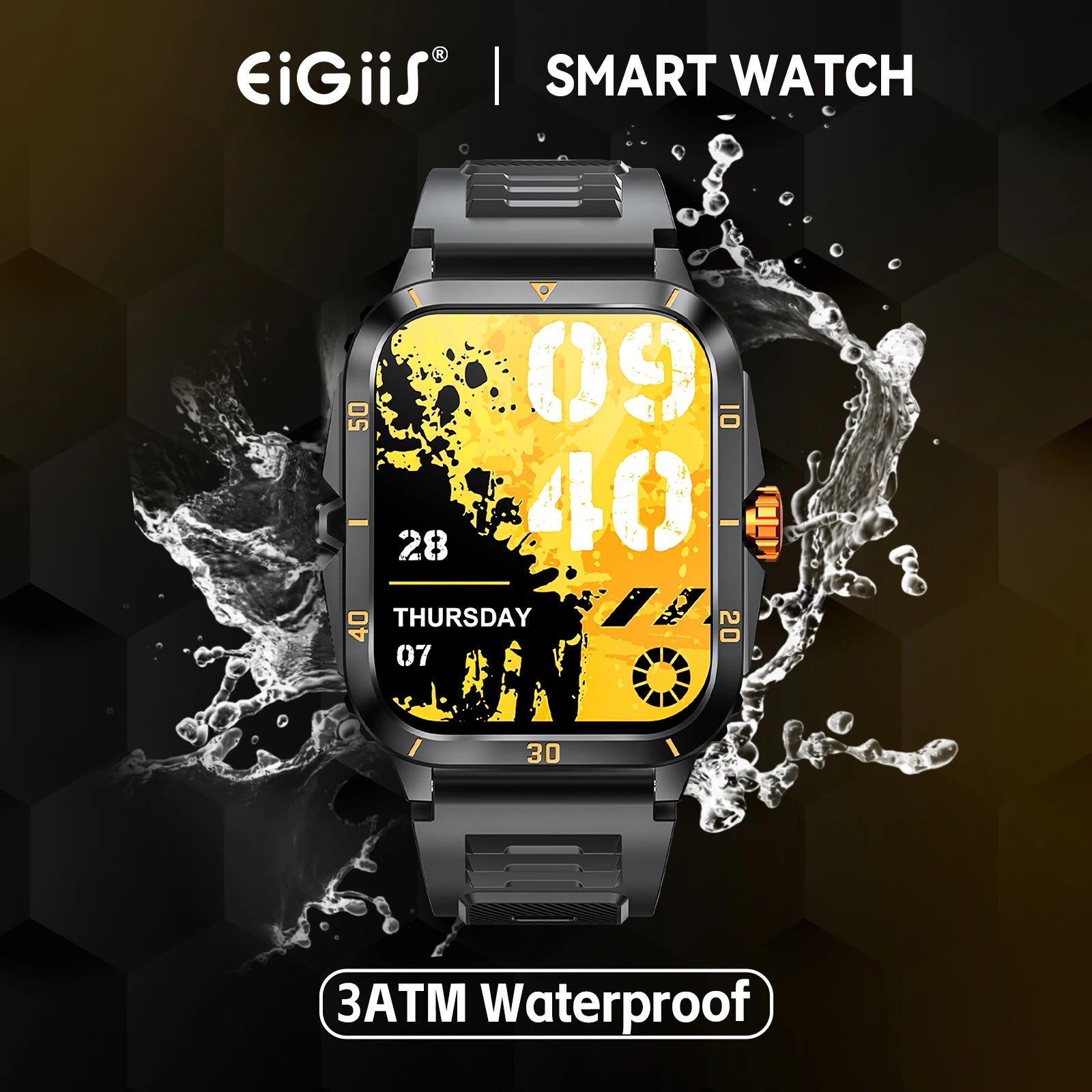 EIGIIS Military Smart Watch with Bluetooth