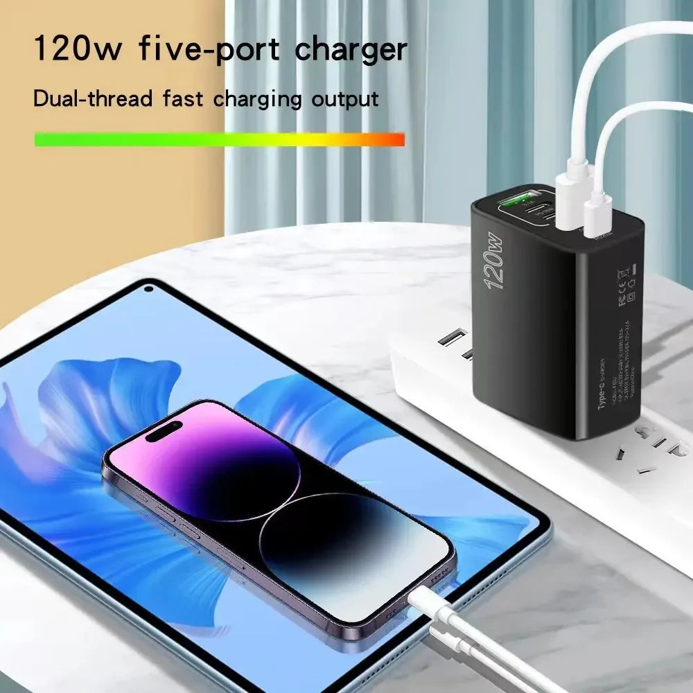 Lenovo 120W 5-Port USB Charger