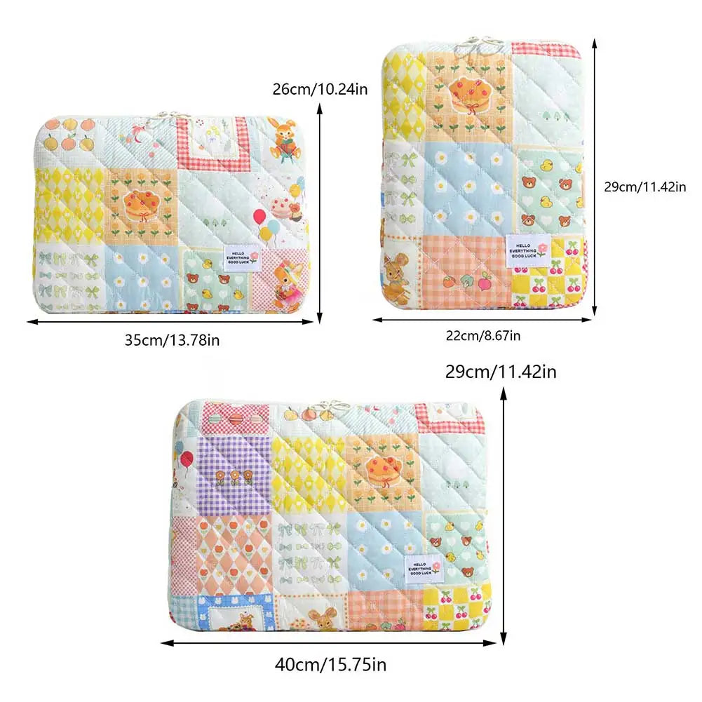 Flower Pattern Shockproof Laptop Sleeve