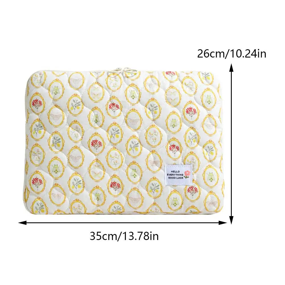 Flower Pattern Shockproof Laptop Sleeve