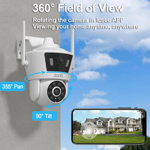 Icsee Dual Lens 6MP PTZ Security Camera