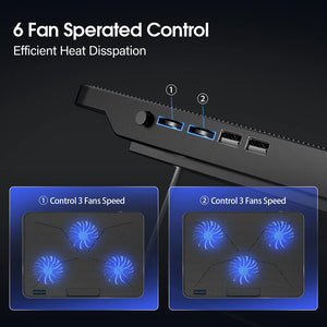 Coolcold Laptop Cooling Pad with 6 Fans