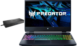 Predator Helios 300 游戏/娱乐笔记本电脑（英特尔 I7-12700H 14 核、15.6 英寸 165Hz 全高清 (1920X1080)、NVIDIA Geforce RTX 3060、Win 11 家庭版）带 WD19S 180W 底座