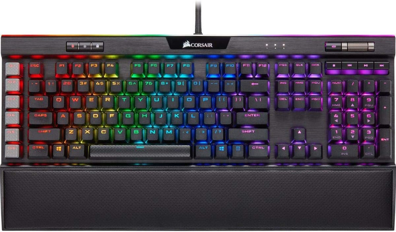 K95 RGB Platinum XT Mechanical USB Gaming Keyboard, Backlit RGB LED, Cherry MX RGB Brown, Black