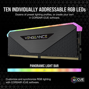 VENGEANCE RGB RT 32GB (2X16Gb) DDR4 3600 (PC4-28800) C18 1.35V 台式机内存