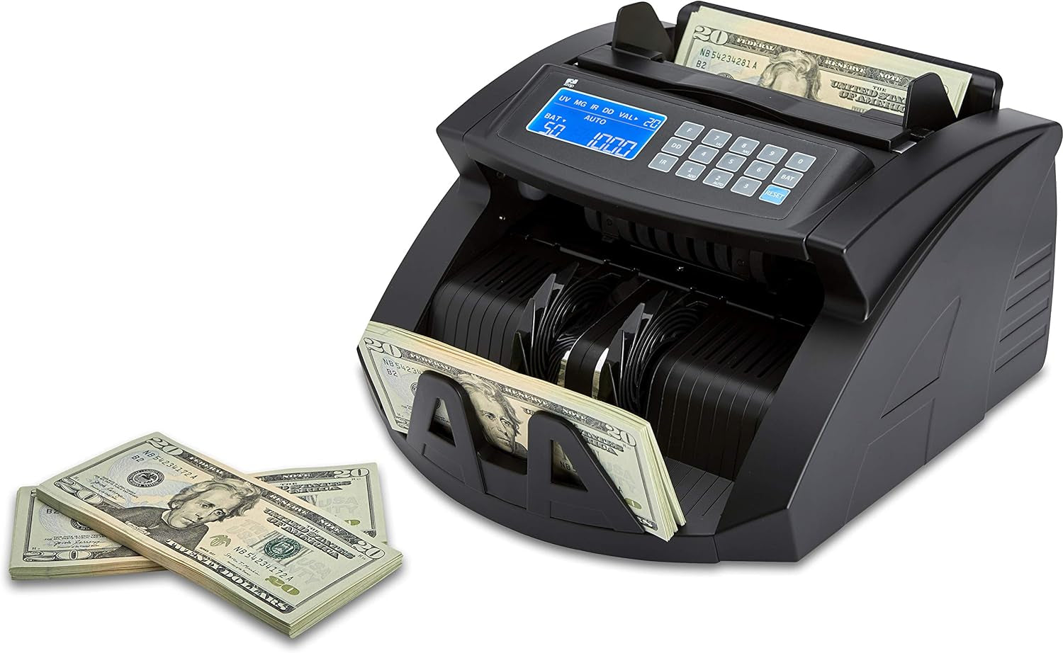 Bill Value Counter & Counterfeit Detector - Money Cash Currency Machine (Nc20I)