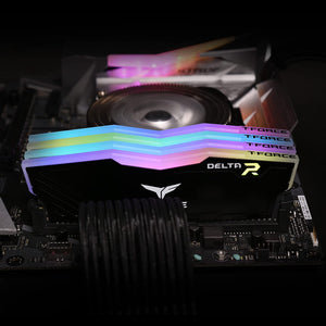 T-Force Delta RGB DDR4 64GB (2X32Gb) 3600Mhz (PC4-28800) CL18 台式机游戏内存模块 Ram 黑色 - TF3D464G3600HC18JDC01