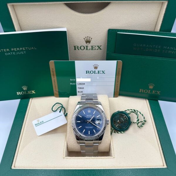 Used DateJust 41mm, Blue Dial Fluted Oyster Ref 126334